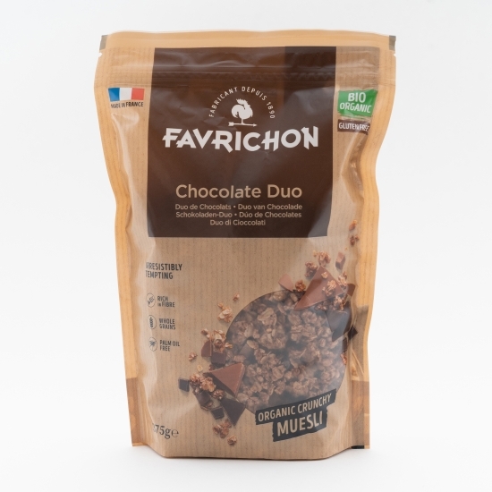 Musli crocant eco cu 2 feluri de ciocolată 375g