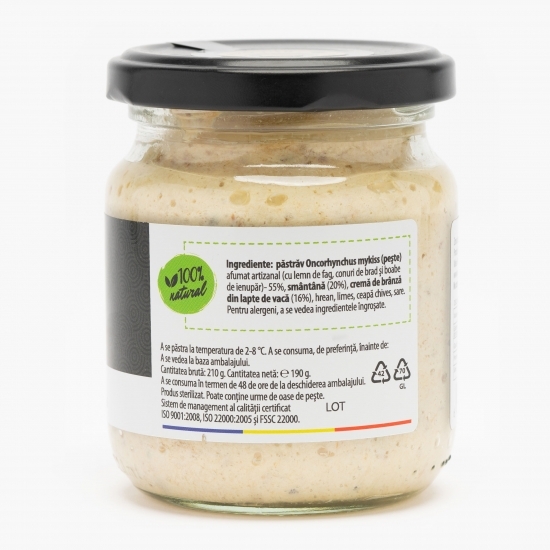 Pate de păstrăv afumat cu smântână și cremă de brânză Trutta Dux 190g