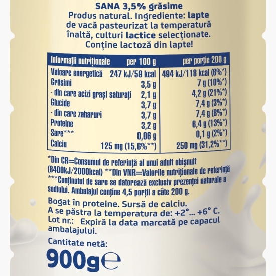 Sana 3.5% grăsime 900g