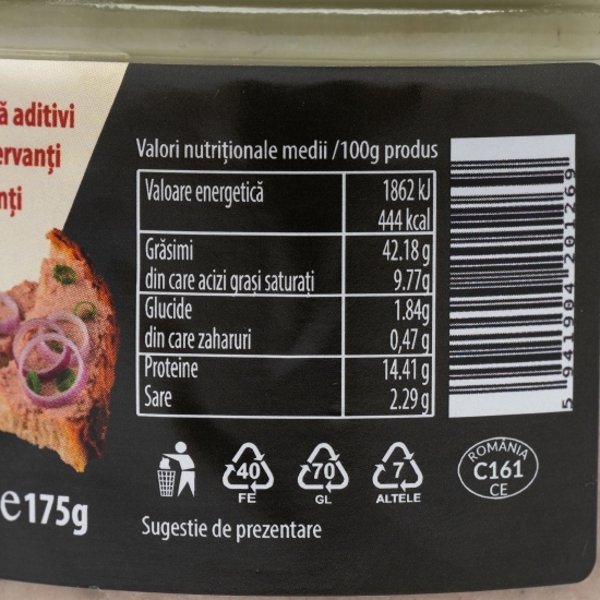 Pateu de casă la borcan 175g