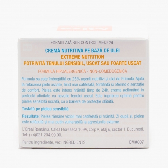 Cremă nutritivă pentru piele sensibilă foarte uscată 50ml