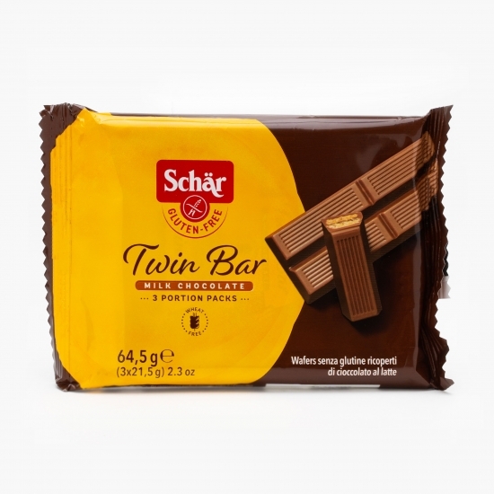 Napolitane fără gluten învelite în ciocolată Twin Bar 64.5g