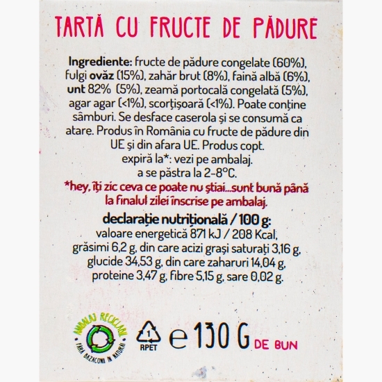 Tartă cu fructe de pădure 130g