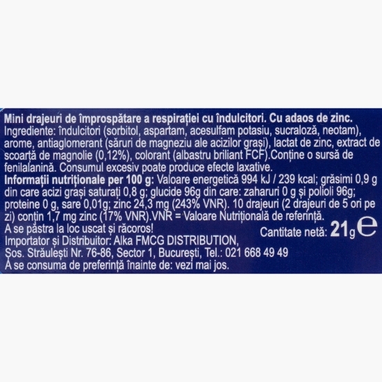 Dropsuri mentolate Clean Breath, fără zahăr adăugat, 30 buc