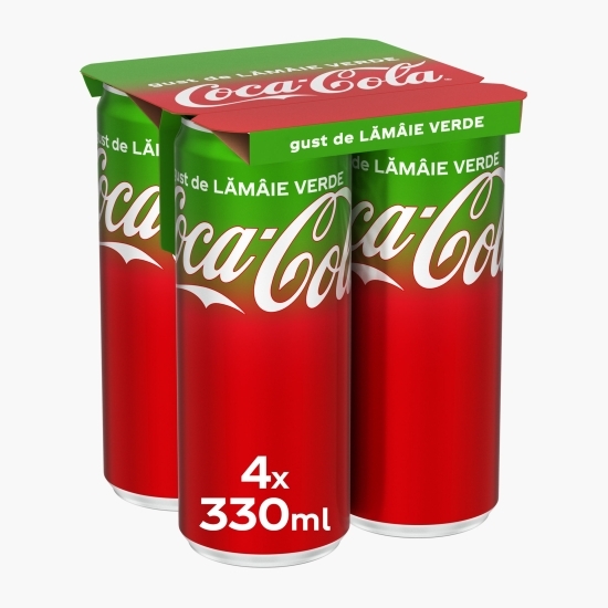 Băutură carbogazoasă cola lime doză 4x0.33l