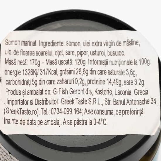 Somon marinat în ulei ierburi 170g
