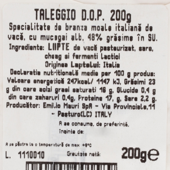 Brânză Taleggio DOP cu mucegai alb 200g