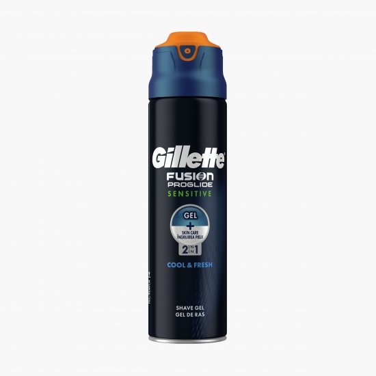 Gel de ras Fusion ProGlide 2 în 1 Sensitive Cool&Fresh 170ml