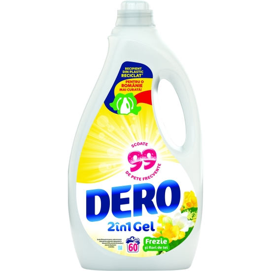 Detergent de rufe lichid 2în1 gel Frezie 60 spălări, 3l