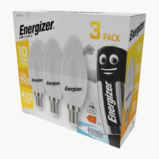 Becuri LED Candle Opal 4.9W, 3buc