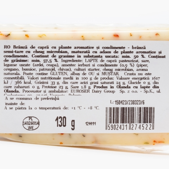 Brânză de capră cu ierburi și condimente 130g