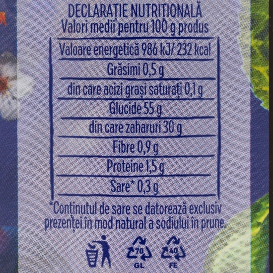 Magiun de prune fără adaos de zahăr 350g 