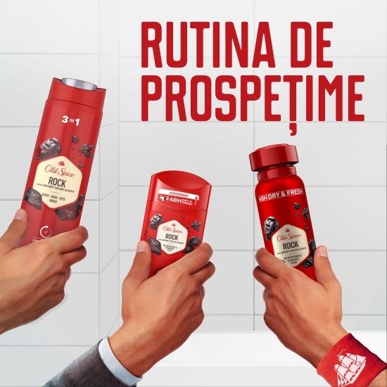 Gel de duș și șampon 3 în 1 Rock pentru corp, păr și față 400ml