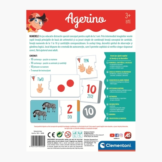 Agerino-Numerele Joc educativ 3+ ani