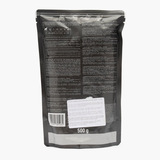 Hrană umedă pentru câini adulți, cu vită, afine și merișoare, 500g