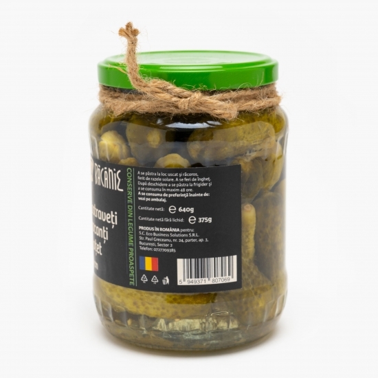 Castraveți crocanți în oțet, 3-6 cm, 375g