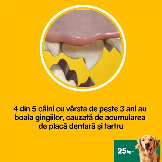 Batoane dentare pentru câini de talie mare, 7 buc, 270g, DentaStix Daily Fresh