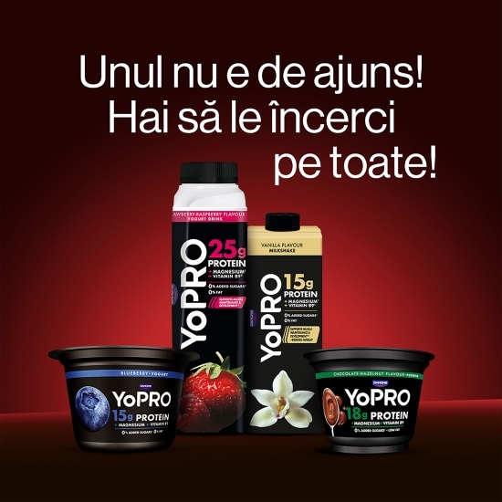 Produs lactat fermentat cu căpșuni, bogat în proteine, fără zahăr adăugat și fără grăsimi 160g