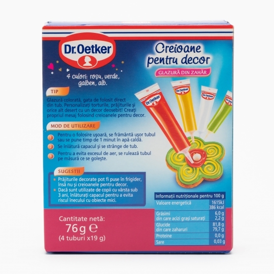 Creioane pentru decor glazură din zahăr 76g