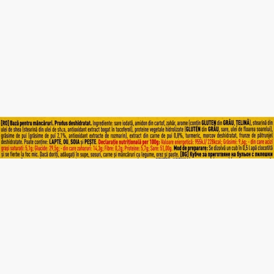 Bază de mâncare Cuburi cu gust de pui 8x10g
