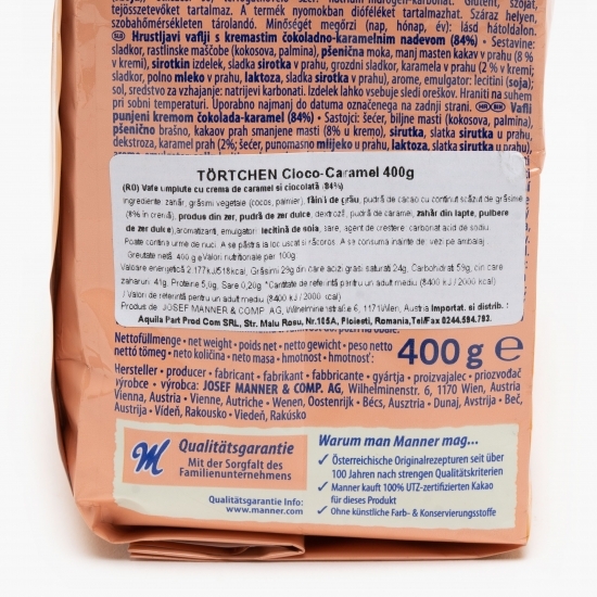 Vafe umplute cu cremă de caramel și ciocolată 400g