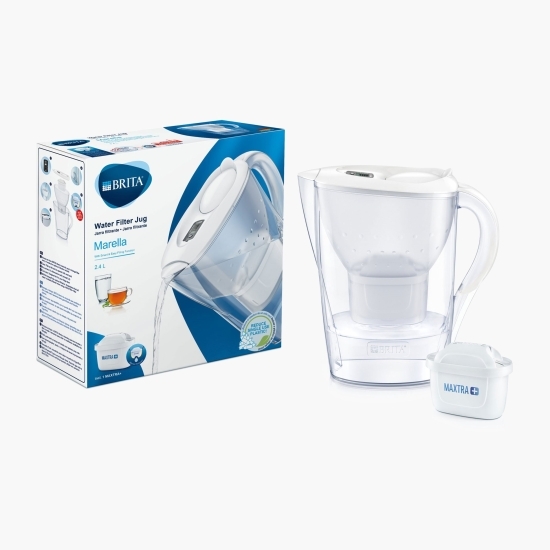 Cană filtrantă albă Marella 2.4l, Maxtra+