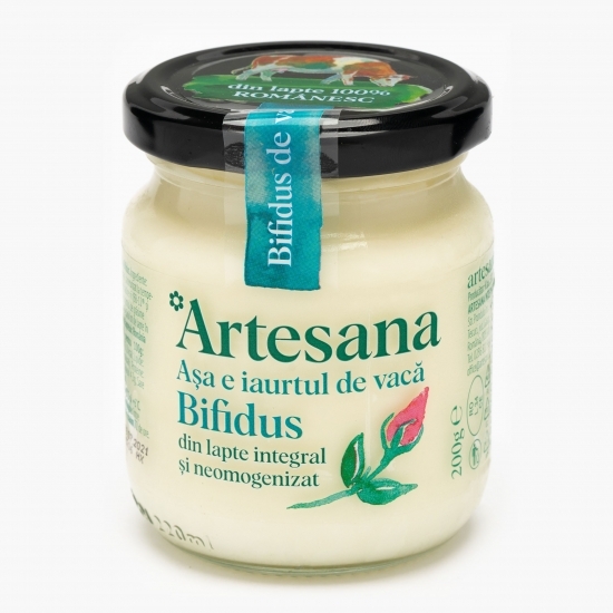 Iaurt natural din lapte de vacă cu bifidus 200g