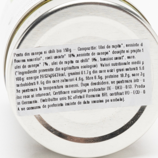 Pesto din cânepă și chili eco 150g