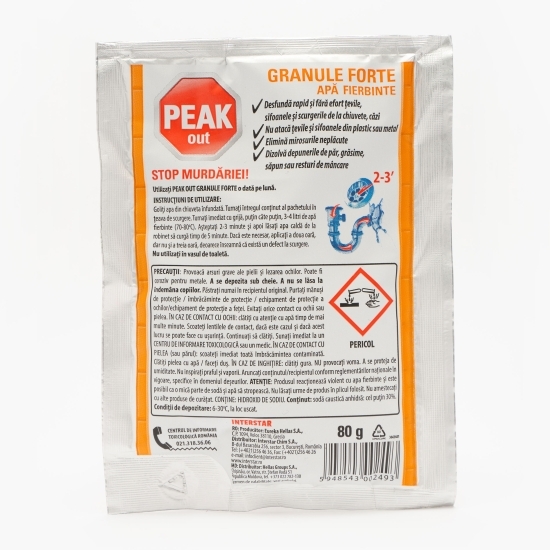 Granule Forte pentru desfundat țevi apă fierbinte 80g