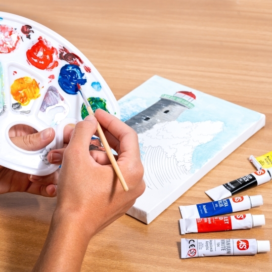 Atelierul de pictură acrylic Mini Peisaje 7+ ani