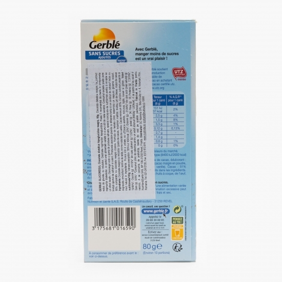 Ciocolată neagră fără zahăr 80g