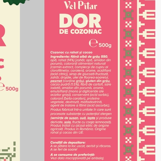 Cozonac cu rahat și cacao 500g