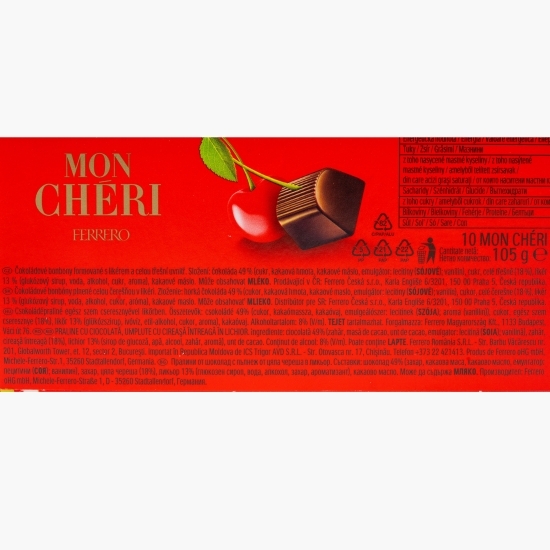 Praline de ciocolată cu cireașă întreagă în lichior 105g