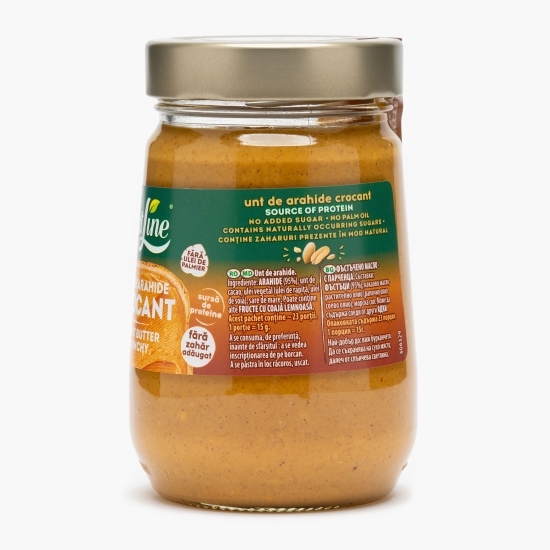 Cremă de arahide crocante fără zahăr adăugat 340g