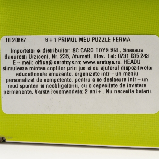 8+1 Primul meu puzzle-Ferma 2+ ani
