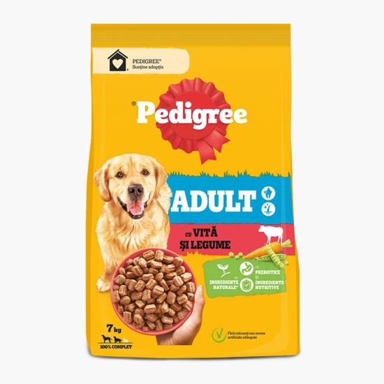 Hrană uscată pentru câini adulți, 7kg, cu vită și legume