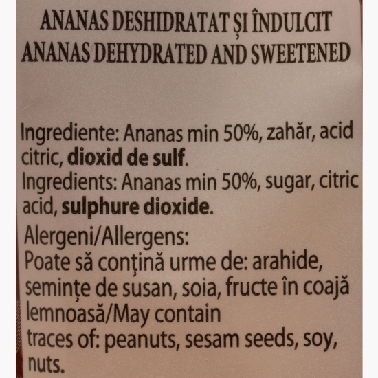 Ananas deshidratat cuburi 100g