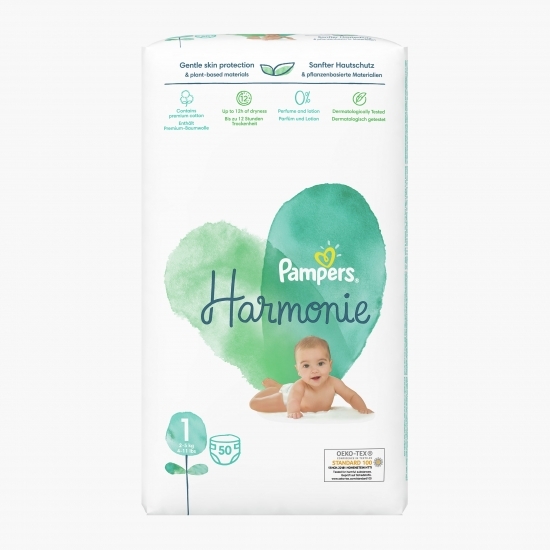 Scutece Harmonie mărimea 1, 2-5kg, 50 buc