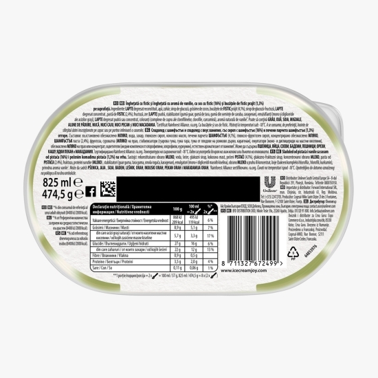 Înghețată fistic 825ml