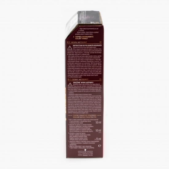 Vopsea de păr permanentă Deluxe Oil-Care Color E-1 negru meteorit 135 ml