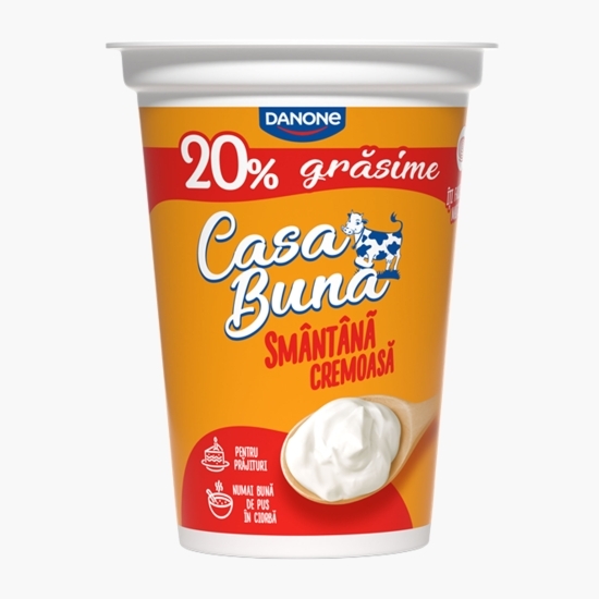 Smântână 20% grăsime, 370g