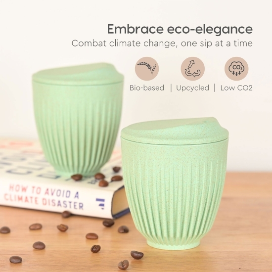 Cană retro cu capac Celeste Green 250ml