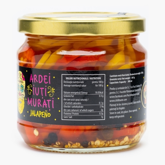 Ardei iuți Jalapeno, murați 365g