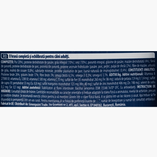 Hrană uscată pentru câini mini-adult, cu pui, 3kg