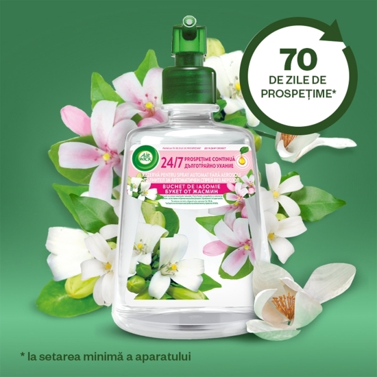 Rezervă odorizant de cameră spray automat fără aerosoli Buchet de Iasomie 228ml