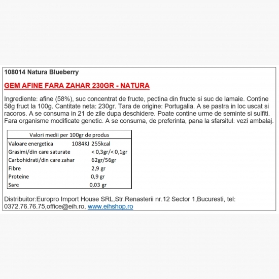 Gem de afine 230g