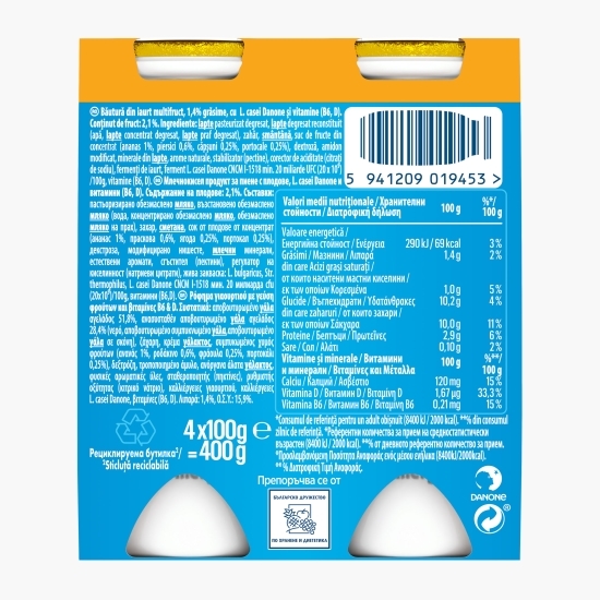 Iaurt de băut multifruct 4x100g