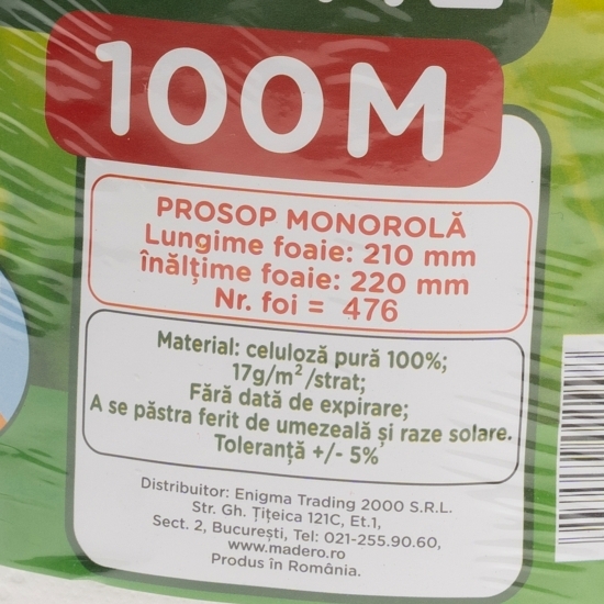 Prosop hârtie cu 2 straturi, 476 foi, 100m 