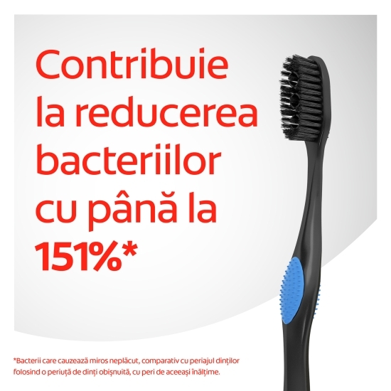 Pachet: 2x Periuță de dinți cu peri de duritate medie 360 Charcoal Medium