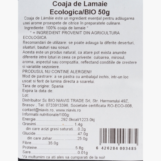 Coajă de lămâie ecologică 50g